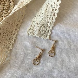 Light bulb gold earrings